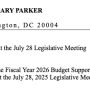 Notice of Intent to Move Amendments at July 28 Legislative Meeting
